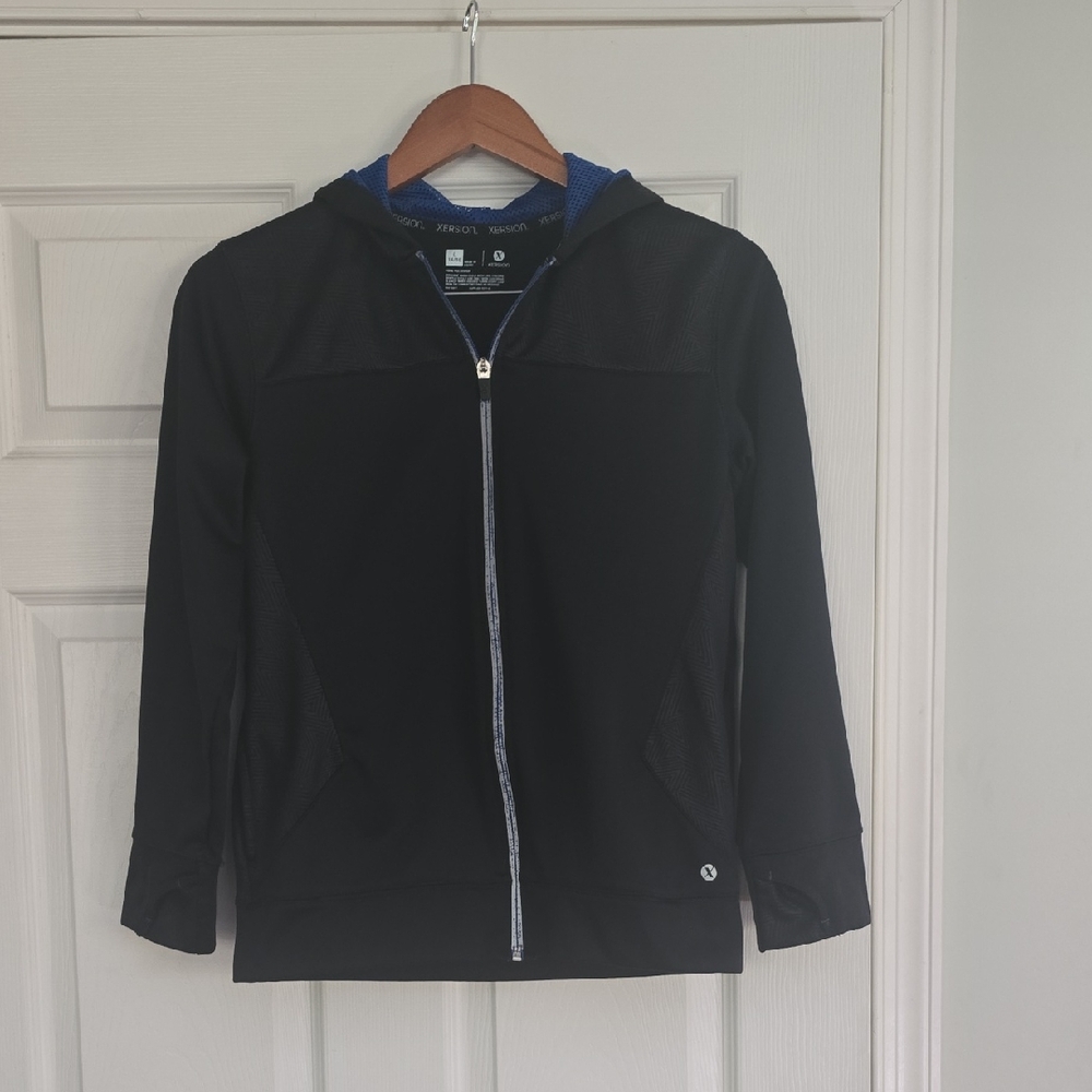 Xersion Black and Blue Zip-Up Jacket